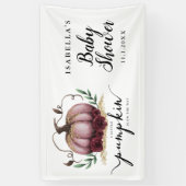 Elegante Pink Little Pumpkin Baby Dusche Banner (Vertikal)