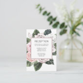 Elegante Pink Mauve Rose Blumenbeete Wasserfarbenh Begleitkarte (Stehend Vorderseite)