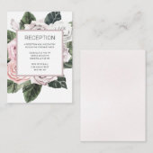 Elegante Pink Mauve Rose Blumenbeete Wasserfarbenh Begleitkarte (Vorne/Hinten)