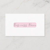 Elegante Pink Minimalist mit QR-Code Visitenkarte (Vorderseite)