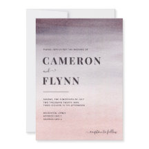 Elegante Pink Ombre Wasserfarbe Moderne Hochzeit