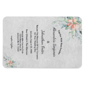 Elegante Pink Peach Blume Bouquet Wedding Magnet (Horizontal)