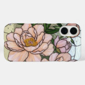 Elegante Pink Peonies verklebte Glass Illusion Case-Mate iPhone Hülle (Rückseite (Horizontal))