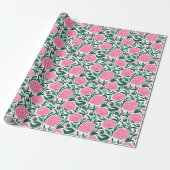 Elegante Pink Peony Blume Geschenkpapier (Ungerollt)