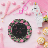 Elegante Pink Peony Blume Hochzeit Pappteller (Party)