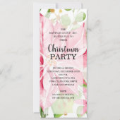 Elegante Pink Poinsettia Blumenweihnachtsfest Einladung (Vorderseite)