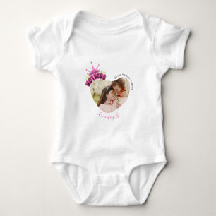 Elegante Pink Queen Krone Frohe Muttertag Fotos Baby Strampler