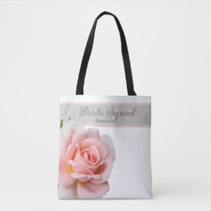 Elegante Pink-Rosen-Braut-Squad-Hochzeit Tasche