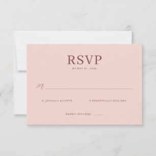 Elegante Pink-RSVP-Karte RSVP Karte