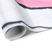 Elegante PINK SCHWARZ-WEISS MARBLE TEXTURE Geschenkpapier (Rolleneckpunkt)
