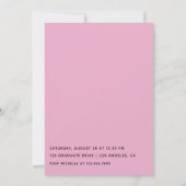 Elegante Pink und Brown Girl Graduation Party Einladung (Rückseite)