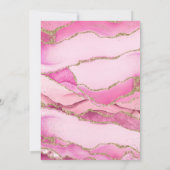 Elegante Pink- und Gold-Geburtstagsfeier Danke (Rückseite)