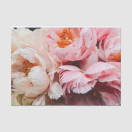 Elegante Pink- und Peach-Peonies Seidenpapier