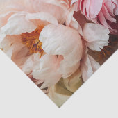 Elegante Pink- und Peach-Peonies Seidenpapier (Ausschnitt)