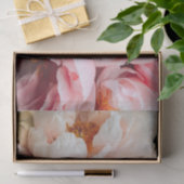 Elegante Pink- und Peach-Peonies Seidenpapier (Geschenk)