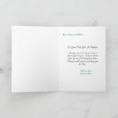 Elegante Pink und White Crib Baby Baptisk Karte (Innenseite)