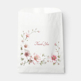 Elegante Pink White Floral Gevor Bag Geschenktütchen