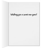 Elegante Pink Zinnia Blume Rosh Hashanah Card (Innen (Rechts))