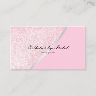 Elegante pinkfarbene funkelnde Visitenkarte für Ko