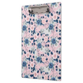 Elegante Pinks, Blues und graue Rose Zwischenablag Klemmbrett (Links)