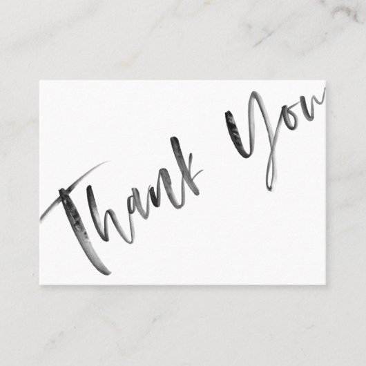 Elegante Pinselkalligraphie Vielen Dank für Ihr kl Rabattkarte (Vorderseite)