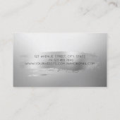 Elegante Pinselstriche Lotus Gray Nähmaschine Visitenkarte (Rückseite)