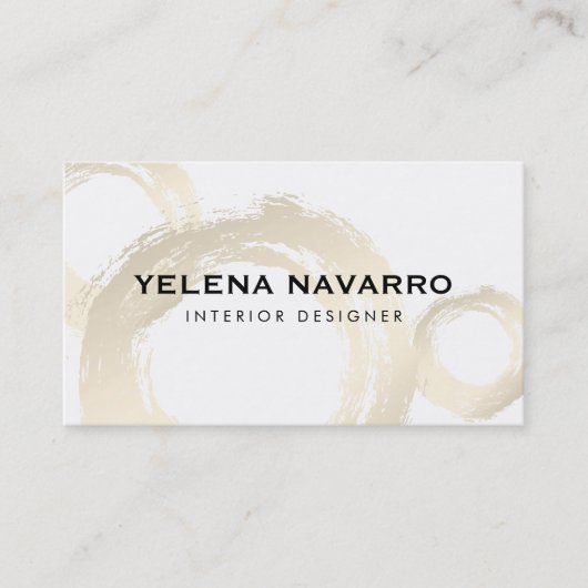 Elegante Pinselstriche mit Text für Monogramm-Skri Visitenkarte (Vorderseite)