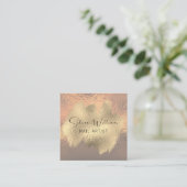 Elegante Pinselstriche Rose Quadratische Visitenkarte (Stehend Vorderseite)