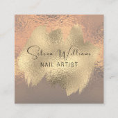 Elegante Pinselstriche Rose Quadratische Visitenkarte (Vorderseite)