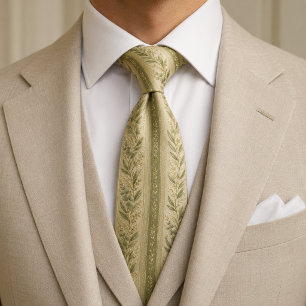 Elegante Pistazien-Luxus-Botanik Krawatte