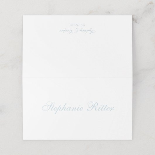 Elegante Platzkarte (Außenseite Aufgefaltet)