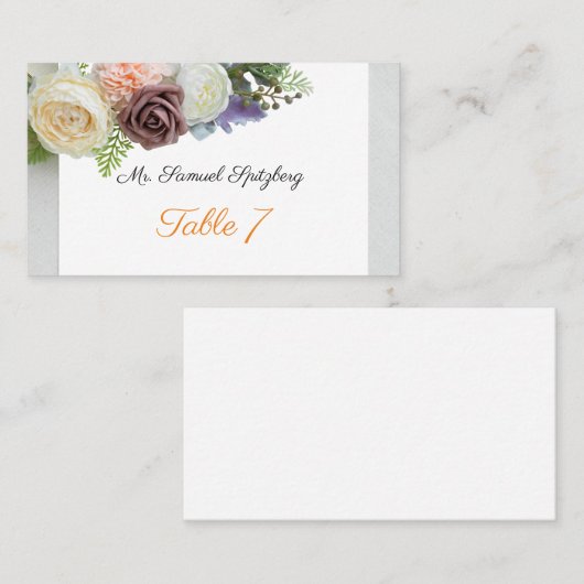 Elegante Platzkarte (Vorne/Hinten)