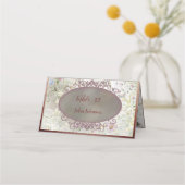 Elegante Platzkarte der Herbsthochzeit (Vorderseite)