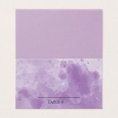 Elegante Platzkarte der Hochzeit in Lavendel (Außenseite Aufgefaltet)