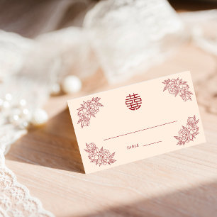 Elegante Platzkarte mit doppelten Sitzplätzen
