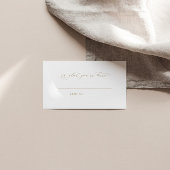 Elegante Platzkarte mit Kalligrafie + Hochzeitssze