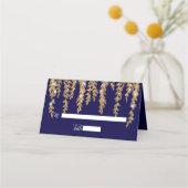 Elegante Platzkarte Twinkle Lights Gold Willow Lea (Vorderseite)
