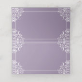 Elegante Platzkarte Zeltkarten - Nadine (Lavendel) (Innenseite Aufgefaltet)