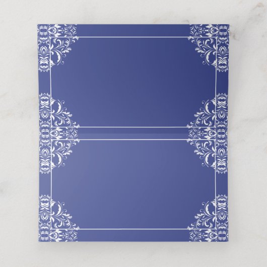 Elegante Platzkarte Zeltkarten - Nadine (Royal Blu (Innenseite Aufgefaltet)