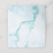Elegante Platzkarten aus Aqua-Marmor (Außenseite Aufgefaltet)