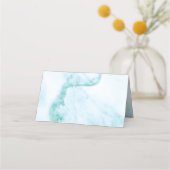 Elegante Platzkarten aus Aqua-Marmor (Rückseite)