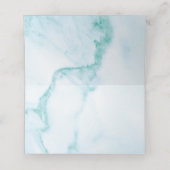 Elegante Platzkarten aus Aqua-Marmor (Innenseite Aufgefaltet)