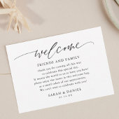 Elegante Platzkarten für Begrüßungsgeschenke Begleitkarte
