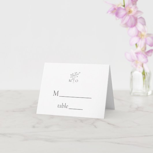 Elegante Platzkarten mit Blumenstrauß Karte (Orchidee)