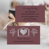 Elegante Plum Pro Real Anwesen Broker Business Car Visitenkarte