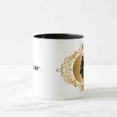 Elegante Plumber Black Silhouette Name Tasse (Zentrum)