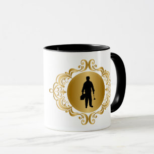 Elegante Plumber Black Silhouette Name Tasse