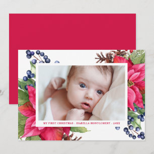 Elegante Poinsettia-Beere Mein erstes Weihnachten