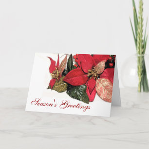Elegante Poinsettia-Festtages-Feiertags-Karte Feiertagskarte