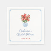 Elegante Poinsettia Ladys Holidays Luncheon Party Serviette (Vorderseite)